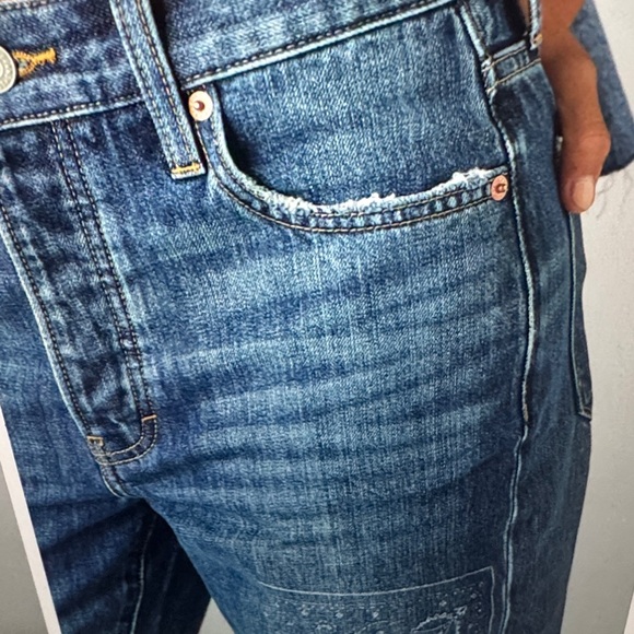 Lucky Brand Denim Paisley high Rise Drew Mom size 12 - Picture 7 of 7